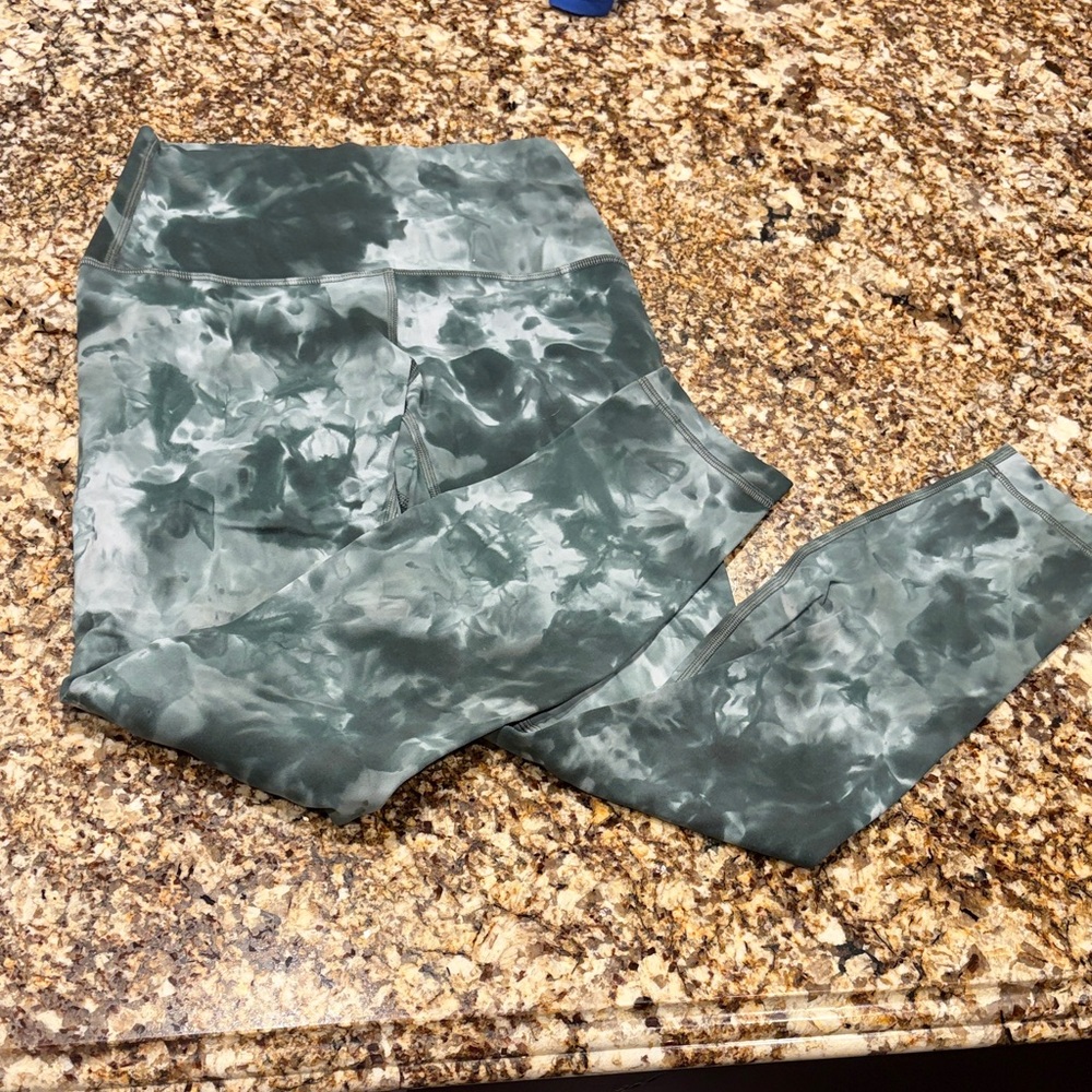 Green and Gray diamond eye lululemon Leggings